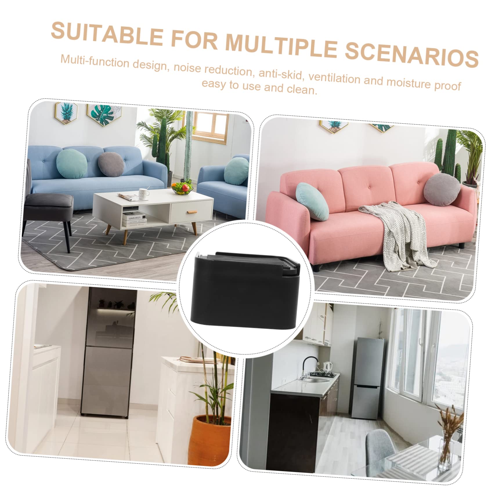 SOLUSTRE 1set Adjustable Furniture Risers for Bed Couch Desk Heavy Duty Support for Home and Dorm Use Reduces Noise and