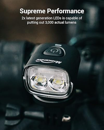 Miniatura 3 de Magicshine MJ 902S 3000 Lumen MTB - Luz delantera para bicicleta de alto rendimiento, CREE LED IPX6 impermeable USB recargable, luz LED perfecta
