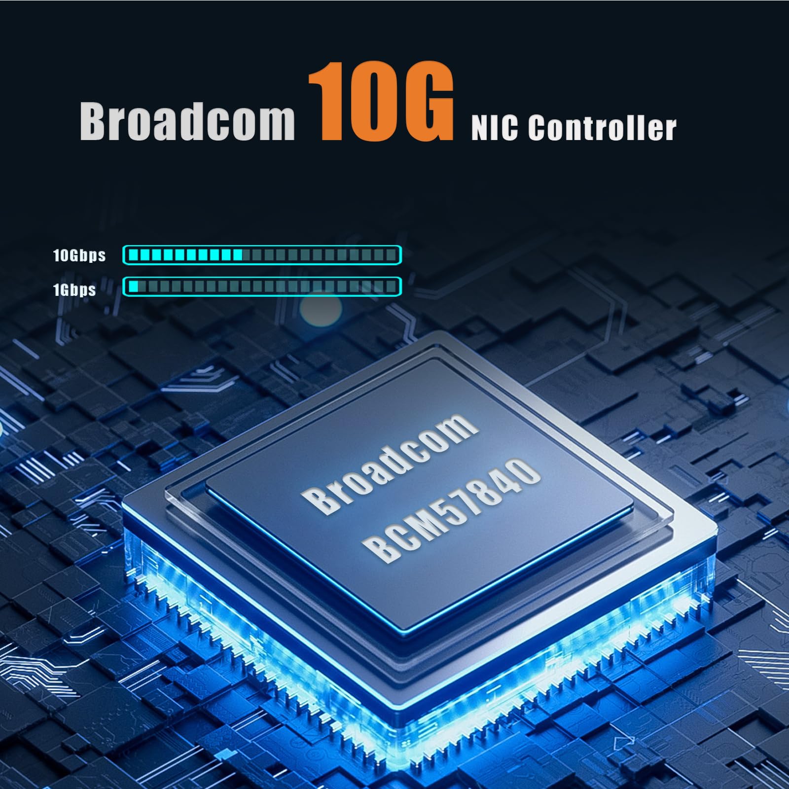 GLOTRENDS ST7322 4-portowa karta sieciowa serwerowa 10GbE SFP+ PCIe 3.0 x8, układ Broadcom BCM57840, obsługa TOE, iSCSI, FCoE oraz SR-IOV