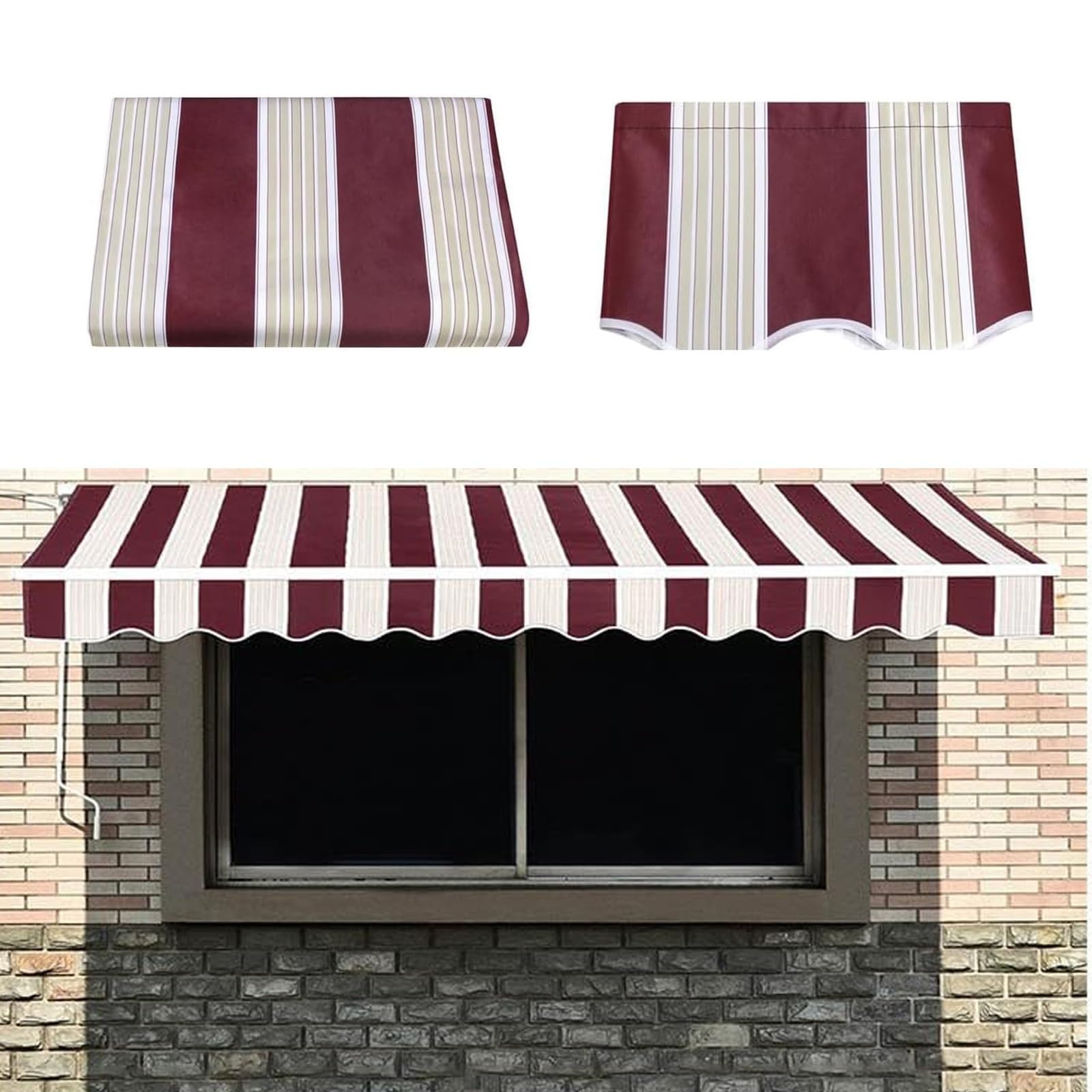 Toile de rechange pour store banne rétractable manuel tissu remplacement extérieur 5,5x3,5m