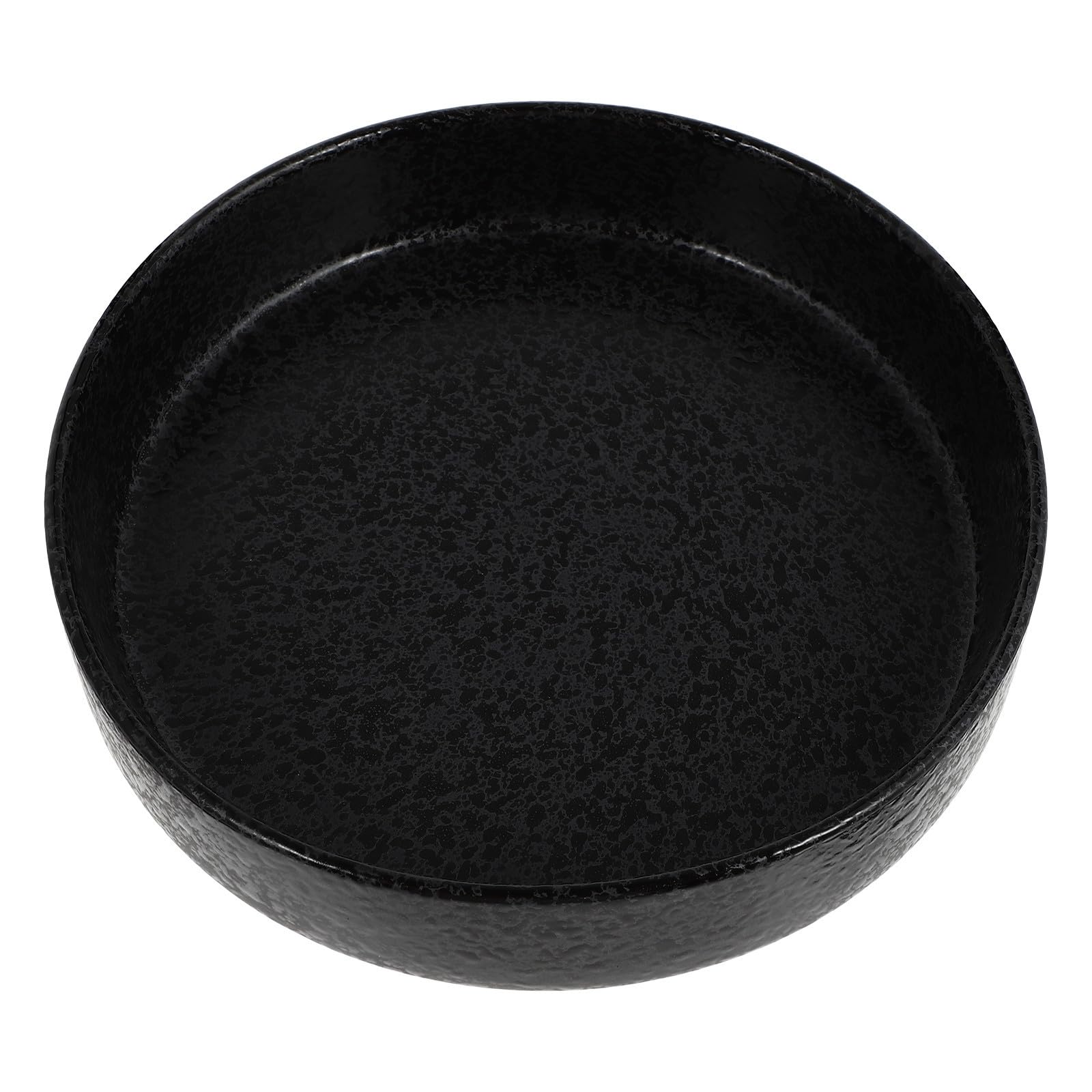 Plat de pot de fleurs noir Angoily pour balcon et jardin d'été