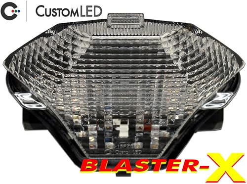 Miniatura 6 de Blaster-X - Luz trasera LED integrada para Yamaha FZ-07MT-07 2015-2017 (lente transparente)
