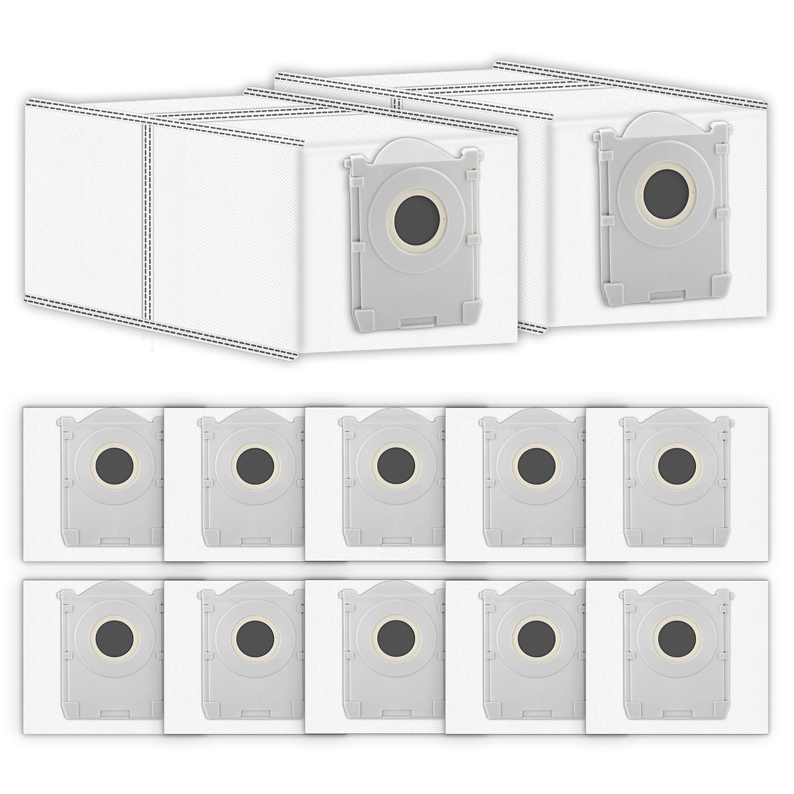 (12 Pack) X8 PRO OMNI Replacement Dust Bags Compatible with ECOVACS DEEBOT X8 PRO OMNI/ T80 Omni/ T30C Omni/ X9 Pro Omni/ T50 MAX PRO Omni/ T50 PRO Omni Robot Vacuum, Canister Bags, Vacuum Bags