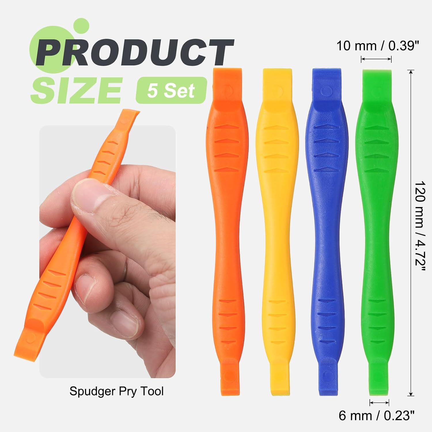 PATIKIL 12x120mm Spudger Pry Tool 20Pcs Plastic Dual End Opening Pry image 2