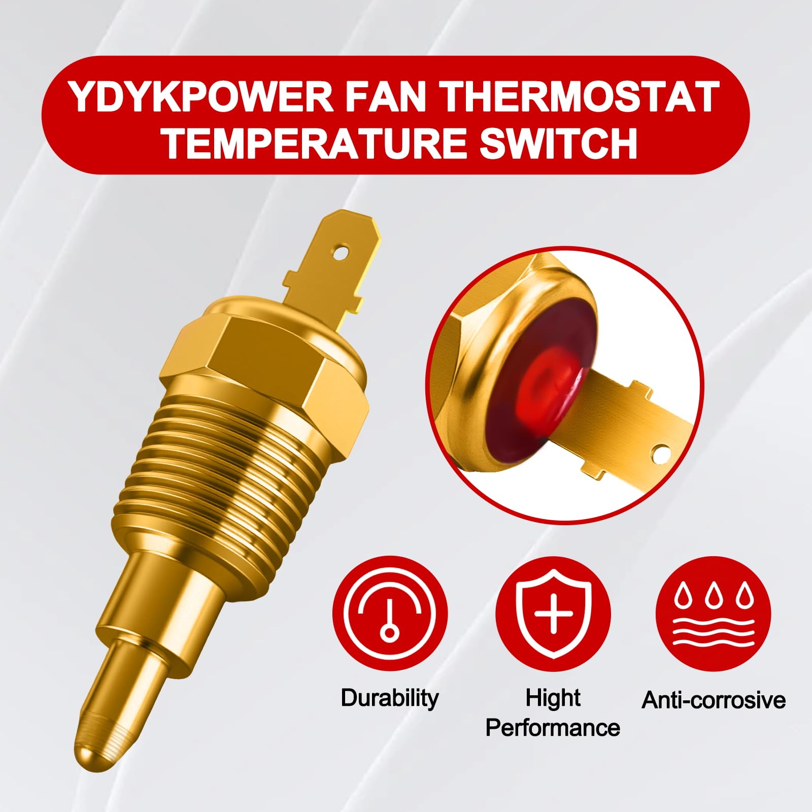 Amazon.co.jp: YDYKPOWER 3/8インチ NPT サーモスタットファンスイッチ