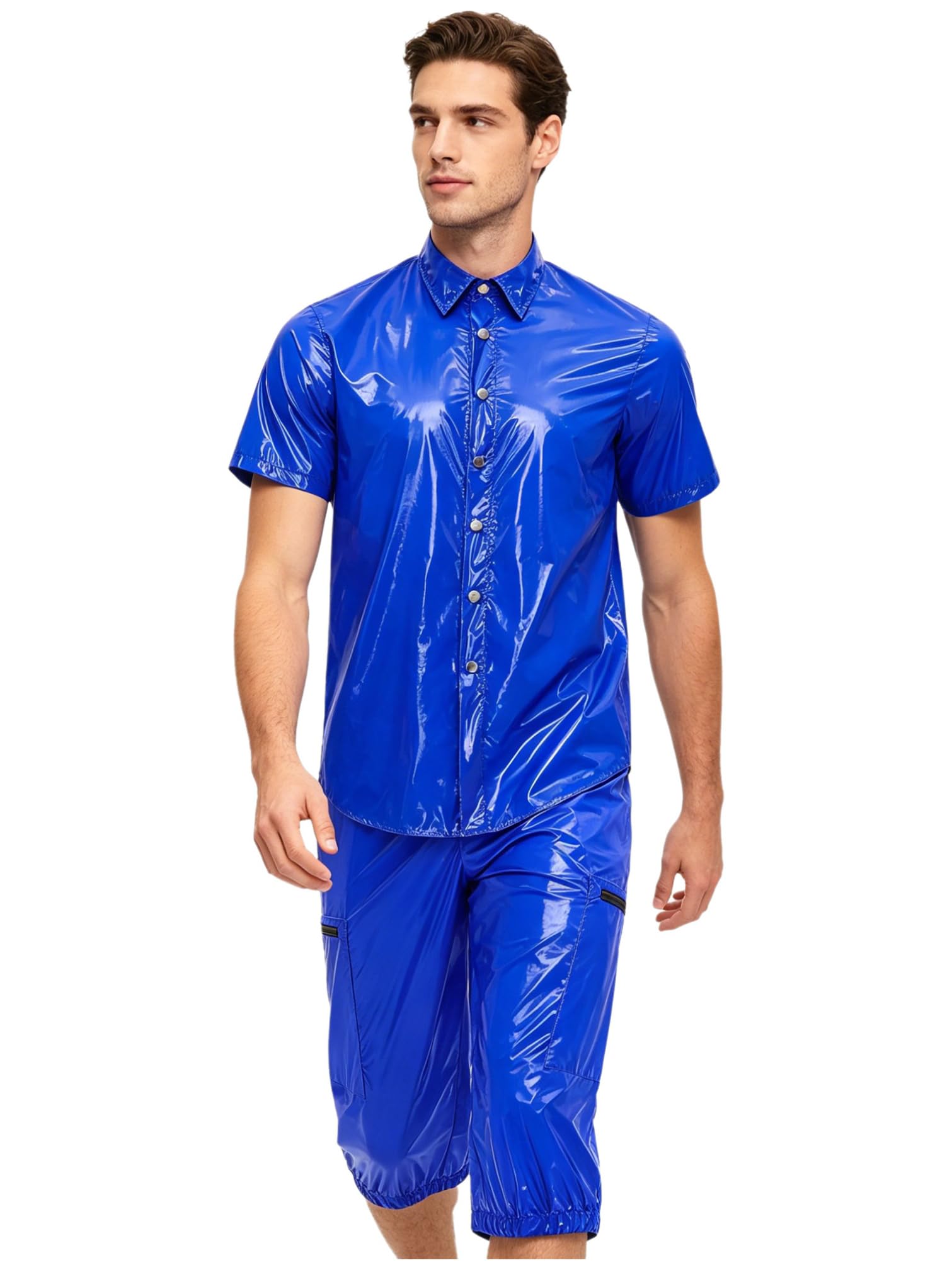 Hombre Traje Dos Piezas A Prueba Agua Conjunto Suéter Interior Sauna