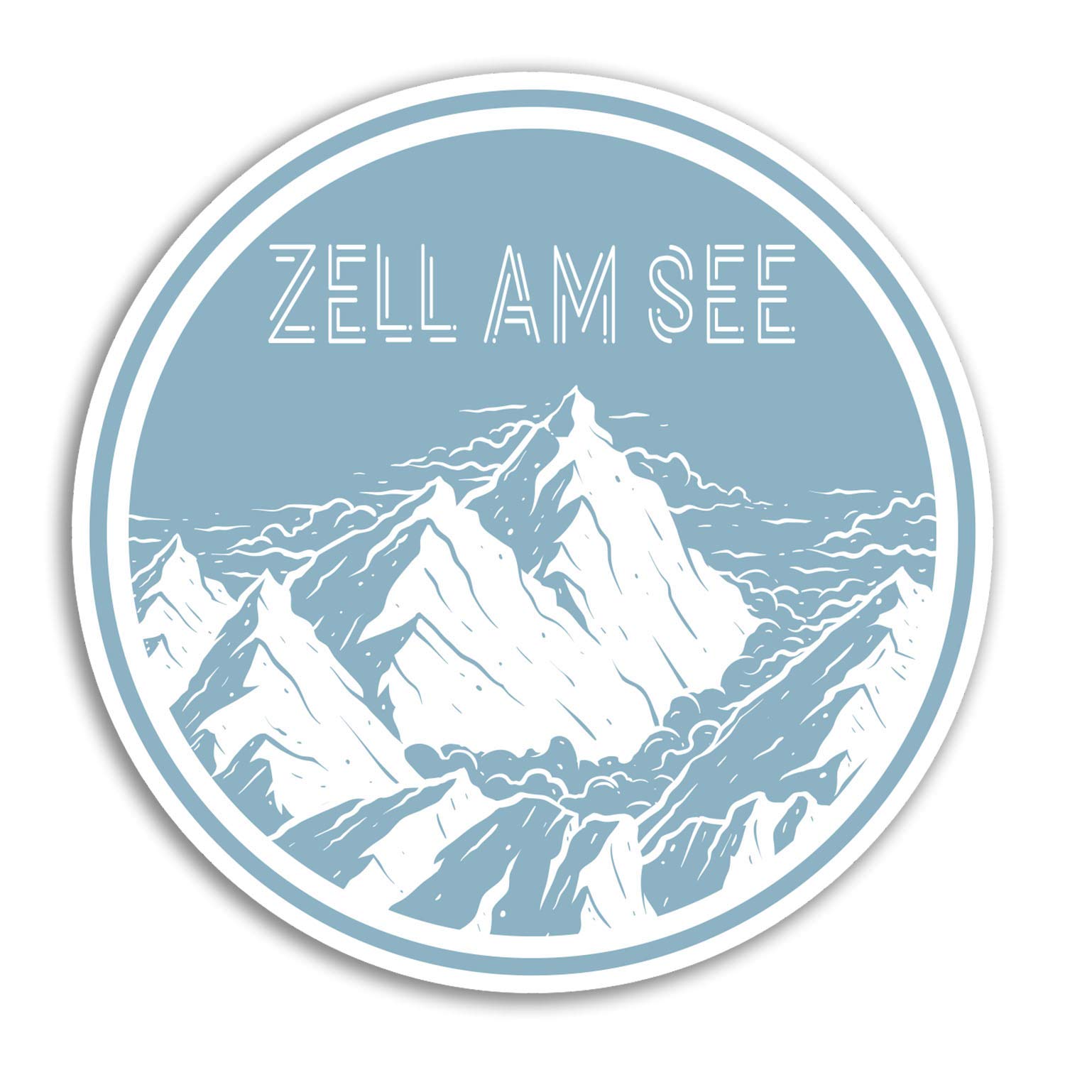 2 x 10cm Zell am See Austria Vinyl Stickers - Ski Sticker Laptop Luggage #18916 (10cm Wide)