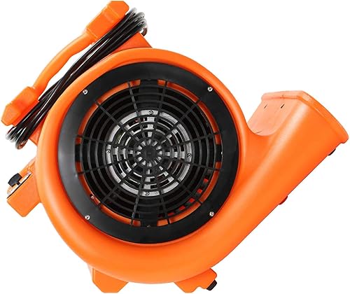 Miniatura 3 de Dryser 6pk Air Mover - Ventilador de piso industrial de 3 velocidades y 1 HP - Ventilador de secado de alfombras apilable naranja