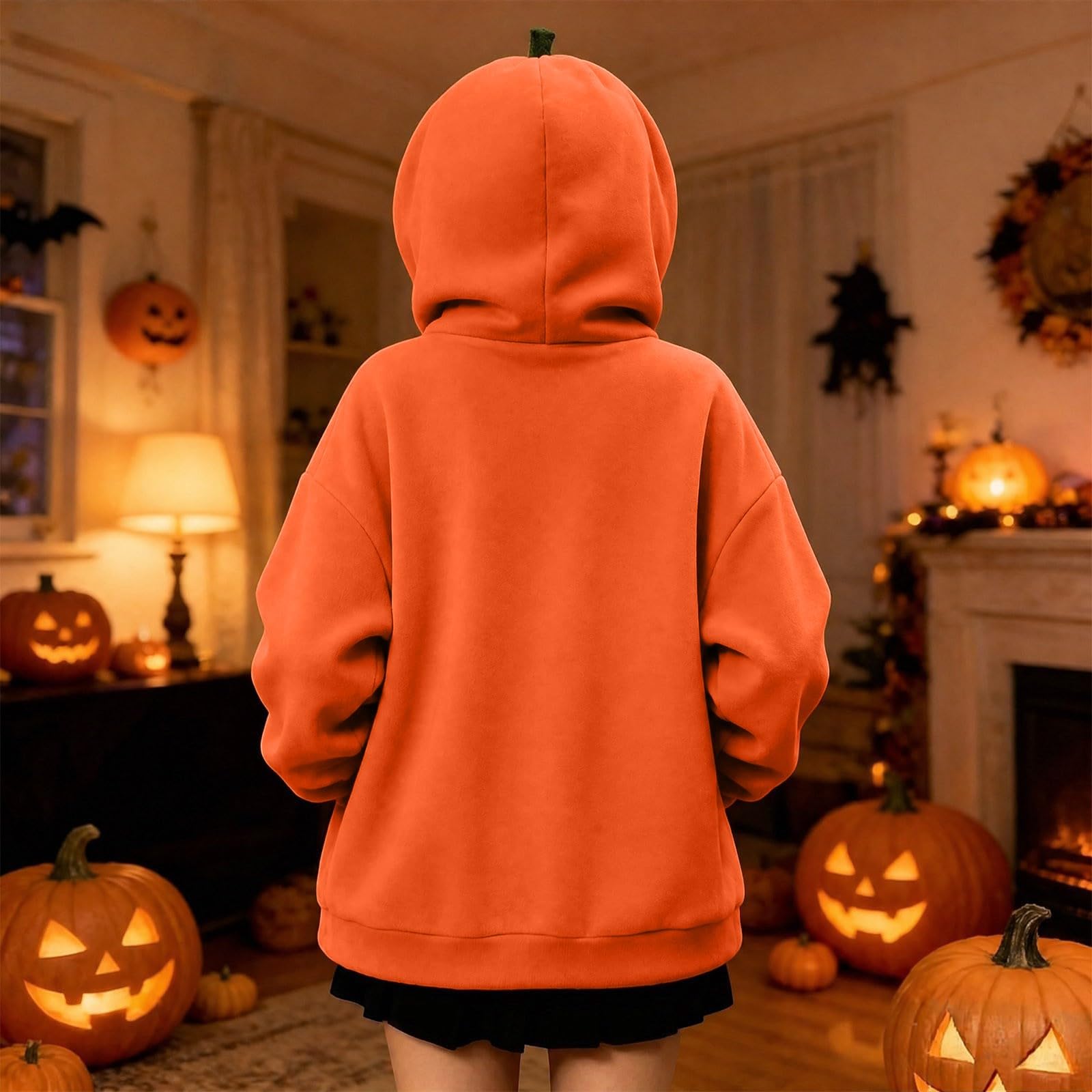 Felpa con cappuccio con stampa a maniche lunghe, stile per l'inverno, comoda per il tempo libero, con motivo decorativo, maglione caldo per occasioni cosplay, abbigliamento quotidiano, top elegante e