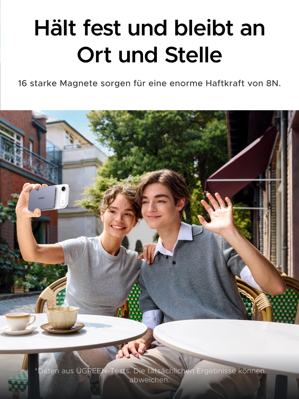 UGREEN MagFlow Air Ultra Slim Powerbank Magsafe 5000mAh Qi2 15W, (Grau) | Ultra Slim 0.86cm(127g), Qi2 Zertifiziert, PD 20W, Hochwertige ATL-Zellen, für iPhone 17, für Reisen und den Weg zur Arbeit