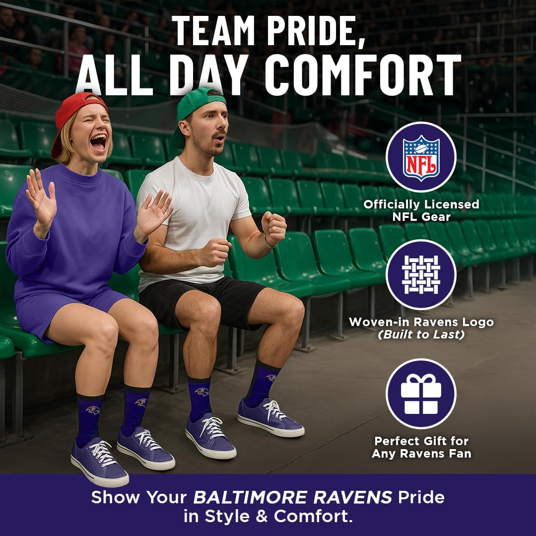 For Bare Feet NFL Unisex Nfl Mvp Crew Sock Medium - Image 3