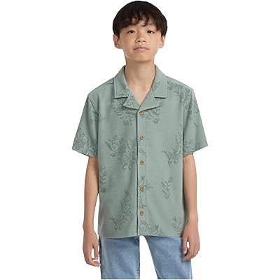 Мужская рубашка abercrombie kids Short Sleeve Knit Top (Big Kid) chinois green
