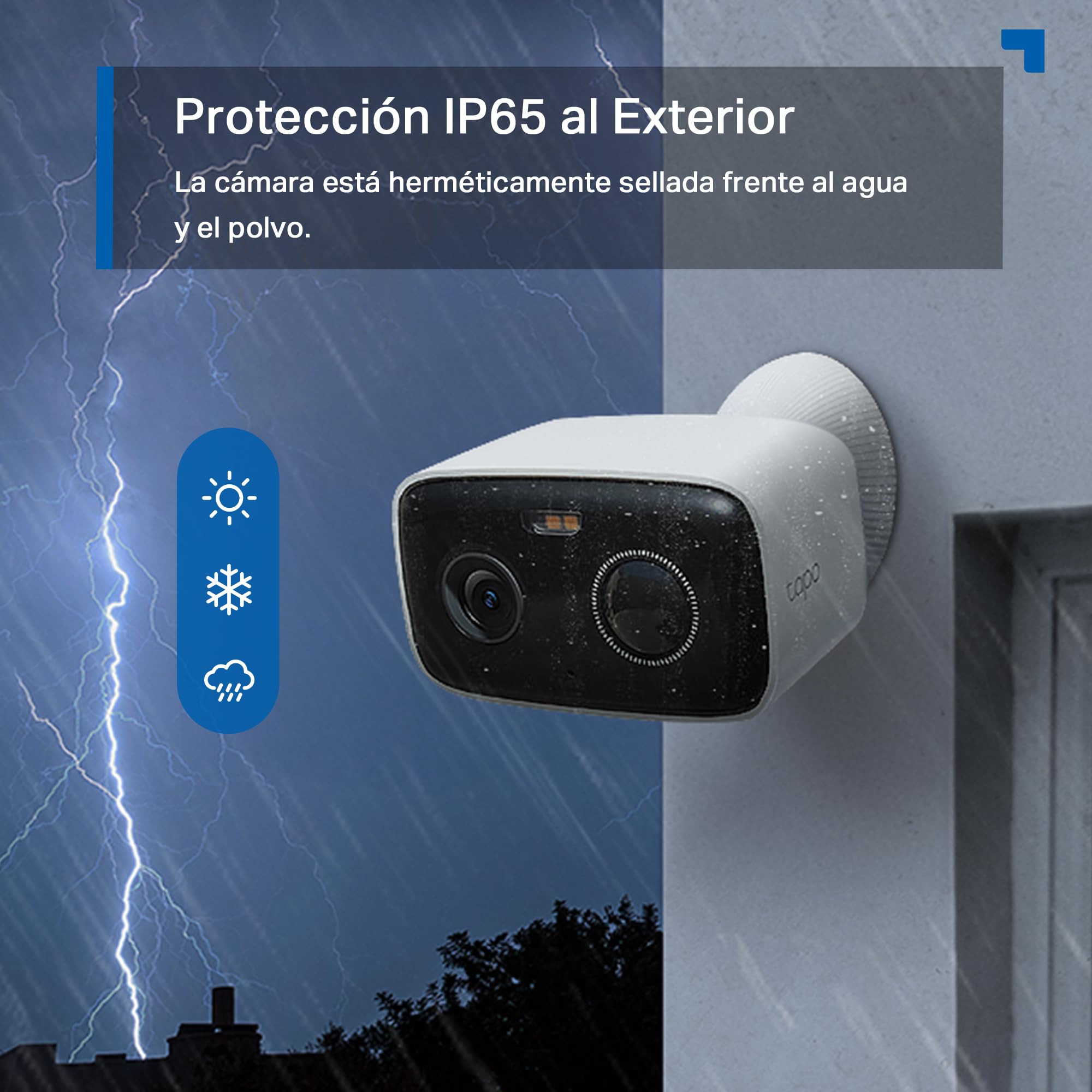Tapo C400 - Cámara de Vigilancia WiFi Exterior, Batería 5200mAh, 1080p | Detección de Movimiento y Personas. Batería hasta 180 Días. Visión Nocturna a Color. Admite MicroSD. Control App Tapo.
