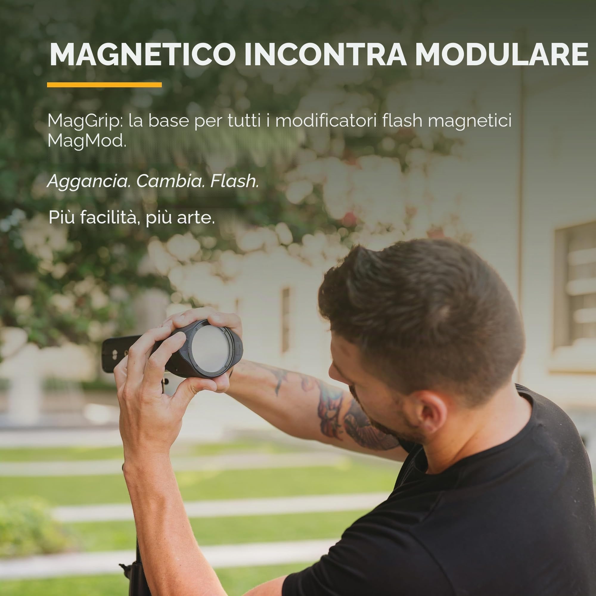 MagMod Starter Flash Kit 2 | Modificatori Flash per illuminazione fotografica | Accessori per diffusori magnetici | Modificatori MagMod nuovi e migliorati: MagGrip 2, MagSphere 2, MagGrid 2