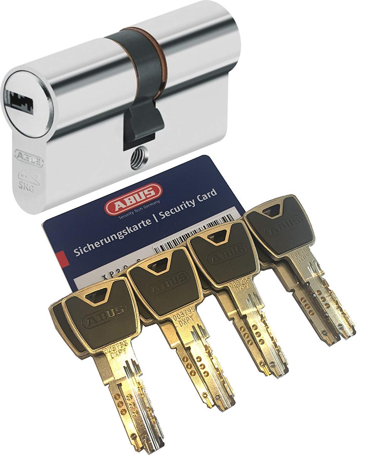 ABUS XP2S Profil-Doppelzylinder Länge 45/55mm mit 8 Schlüssel