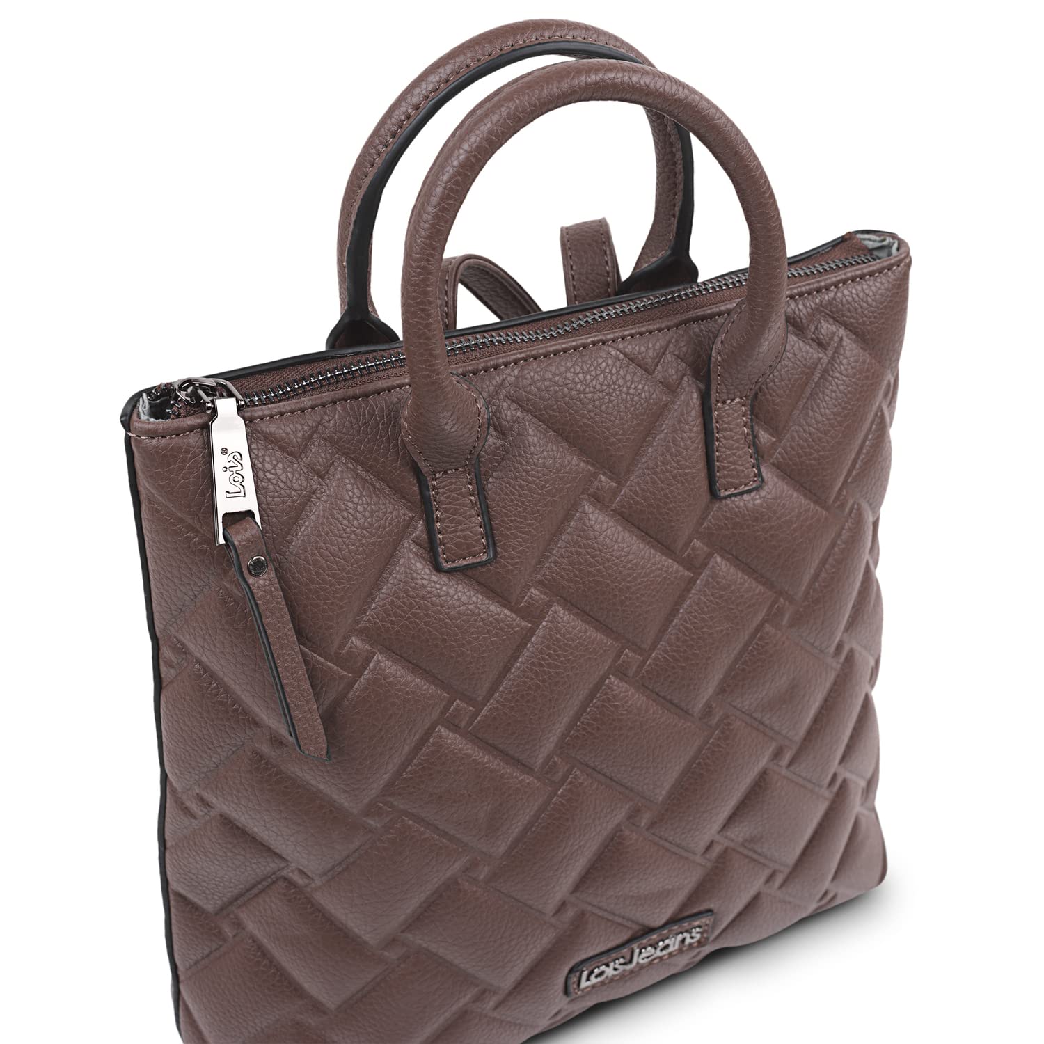 Lois - Bolso Mochila Mujer Elegante Tipo Casual Moderna Para Vestir Mochilas Mujer Estilo Urbano Mochila Negra Mujer Pequeña Ideal Para Uso Diario, Marrón oscuro