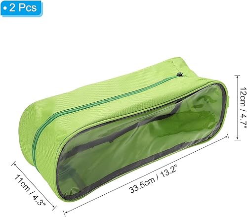 Miniatura 7 de PATIKIL Bolsas de zapatos de golf, bolsa organizadora de zapatos deportivos portátil, bolsa transpirable con cremallera para zapatos deportivos,