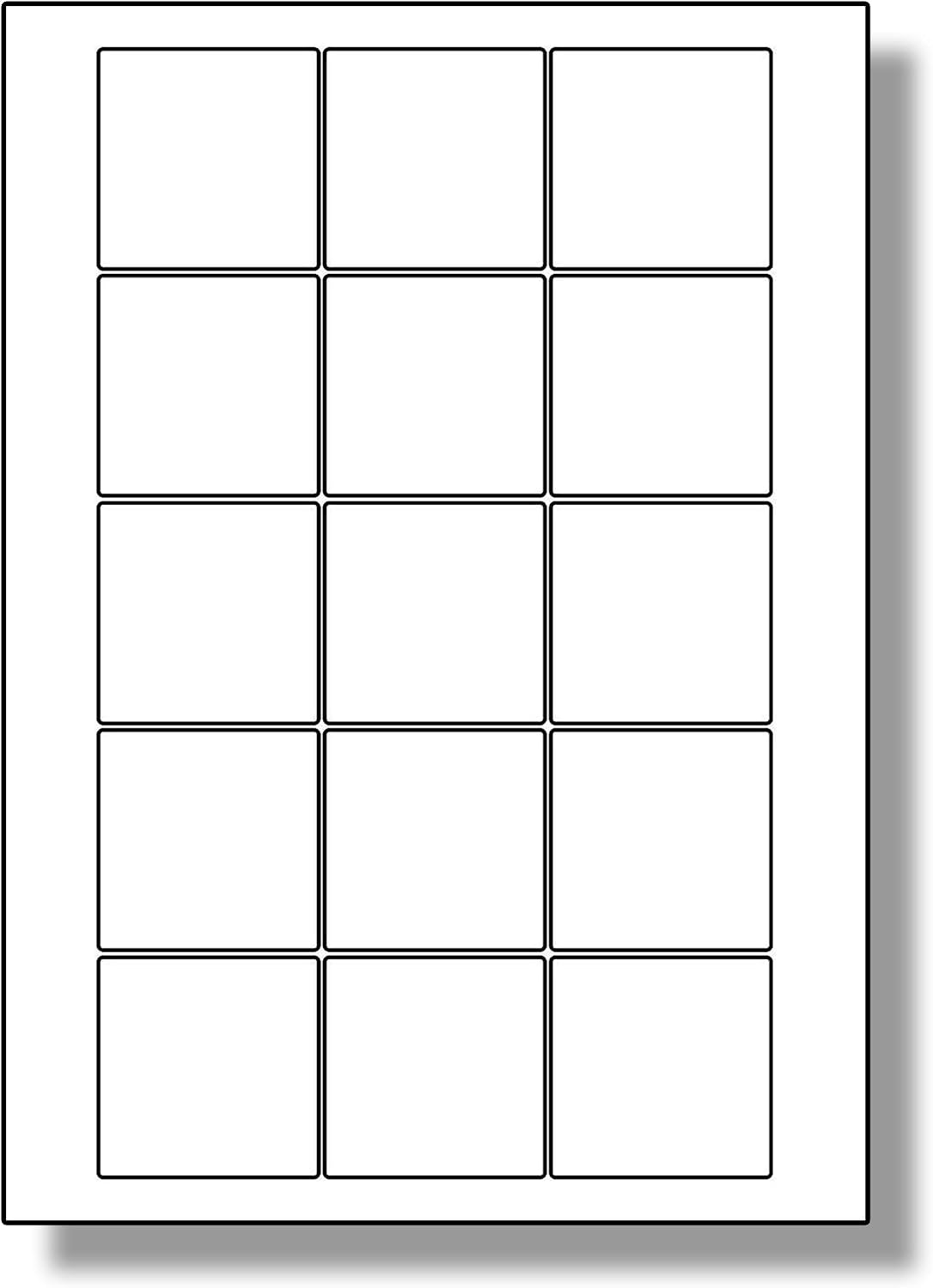 Label Planet® 15 Per Page/Sheet, 5 Sheets (75 Sticky Square Labels ...