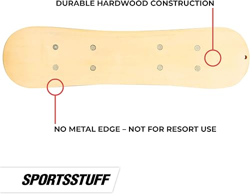 Miniatura 9 de SportsStuff Snow Ryder Hardwood Snowboard with Velcro Bindings Multiple