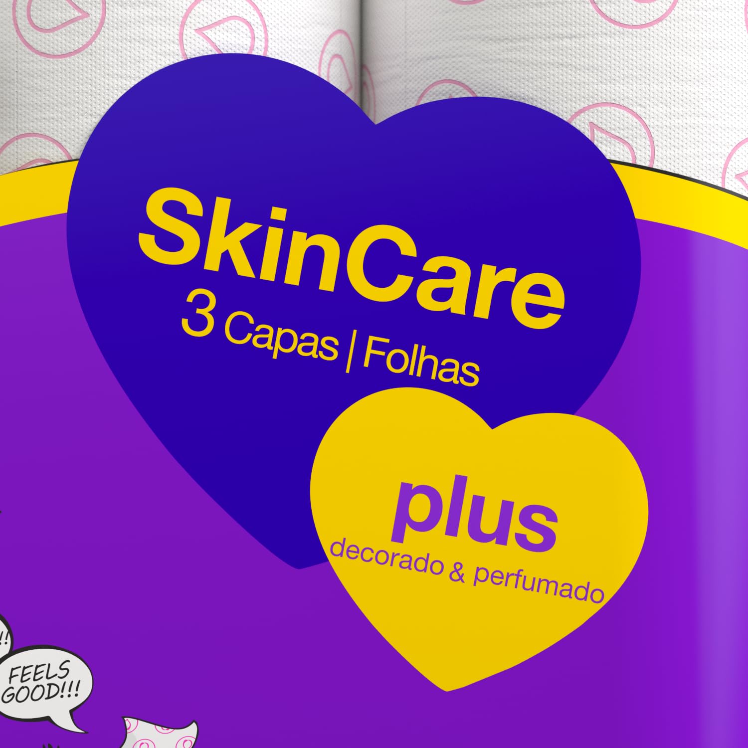 Renova Papel Higiénico Skin Care Plus Decorado Perfumado - 12 Rollos (Papel WC)