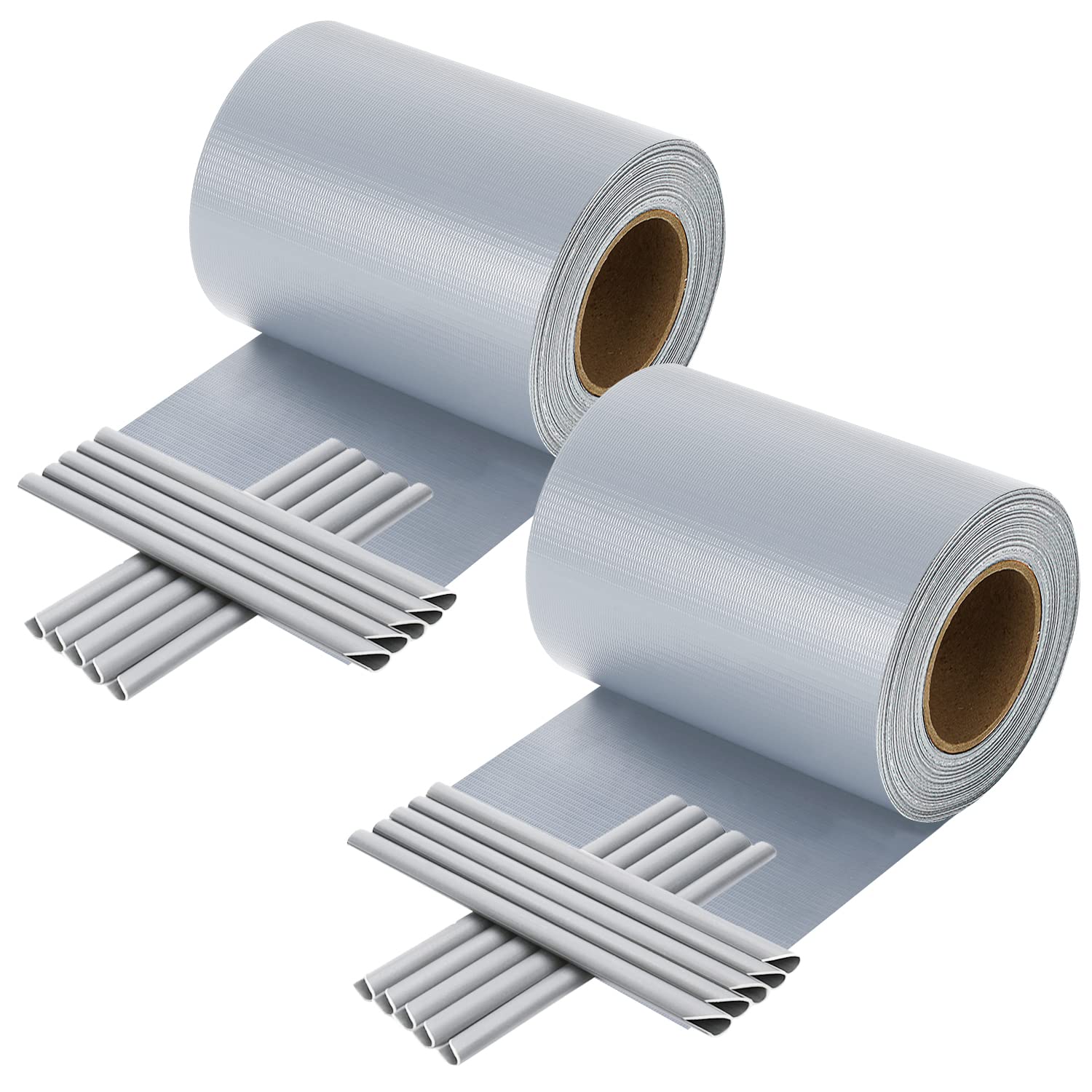 Strisce Privacy Per Recinzioni - PVC Antracite 35m X 19cm Con 30 Clip, Antivento E UV