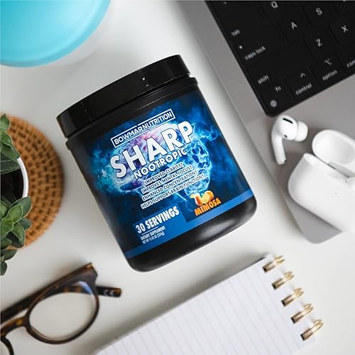 Miniatura 7 de BOWMAR NUTRITION Sharp Nootrópicos, polvo nootrópicos, 30 porciones de tubo, mejora el enfoque, aumenta los niveles de energía, suplemento cerebral,