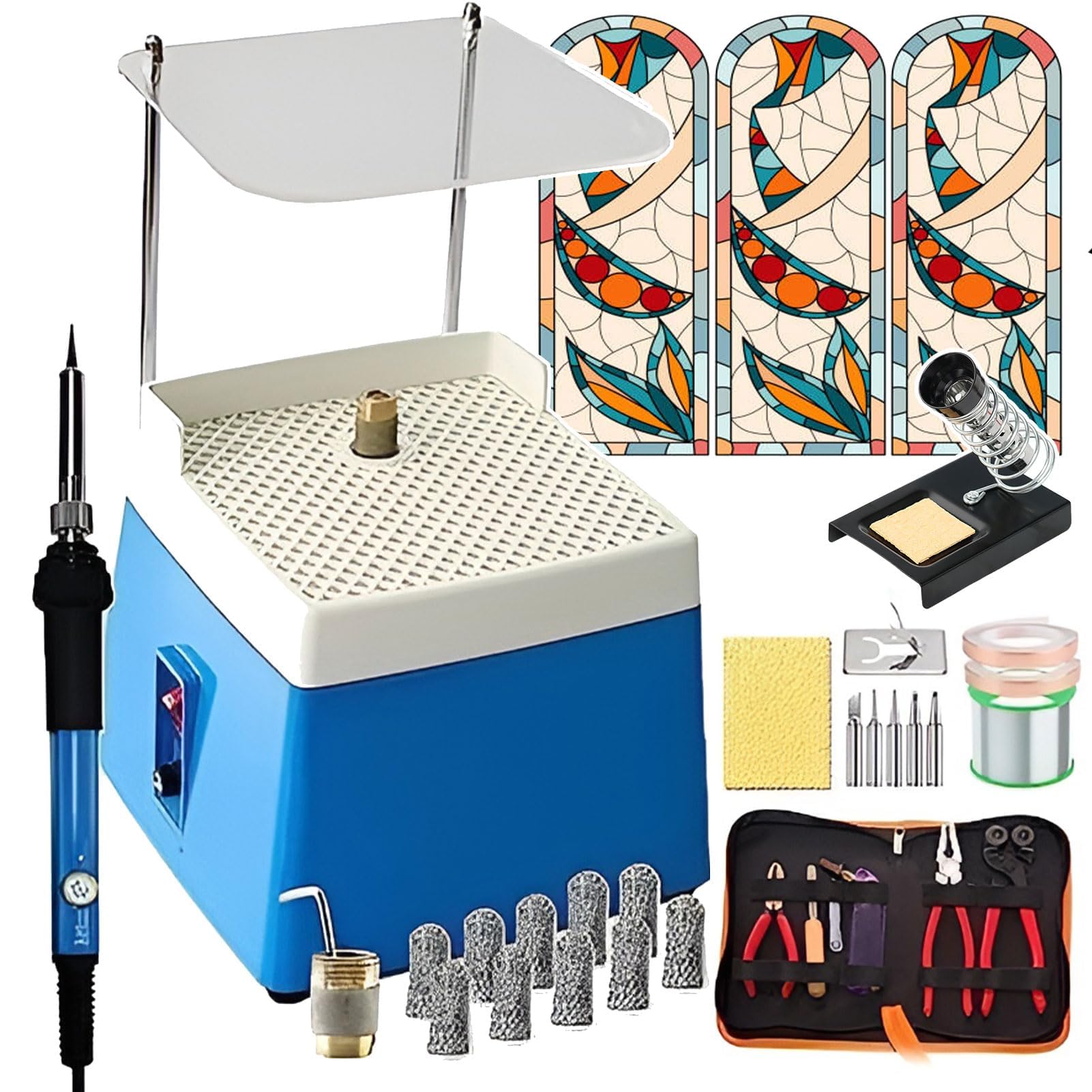 Kit Básico De Vidrieras, Amoladora Y Soldador Para Mosaicos