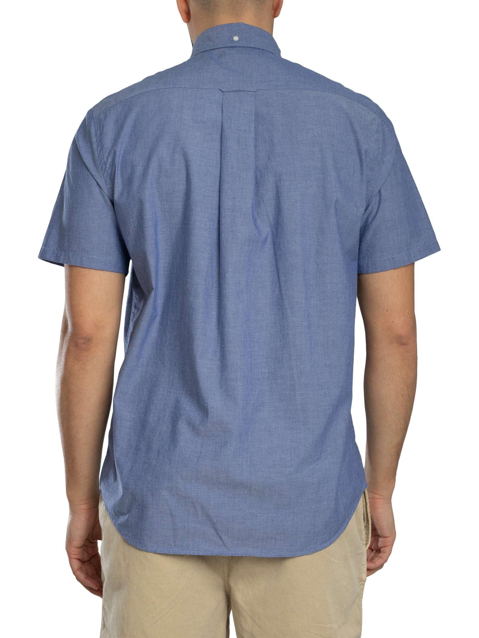 Gant Reg Classic Poplin SS koszula, College Blue, M Mężczyźni