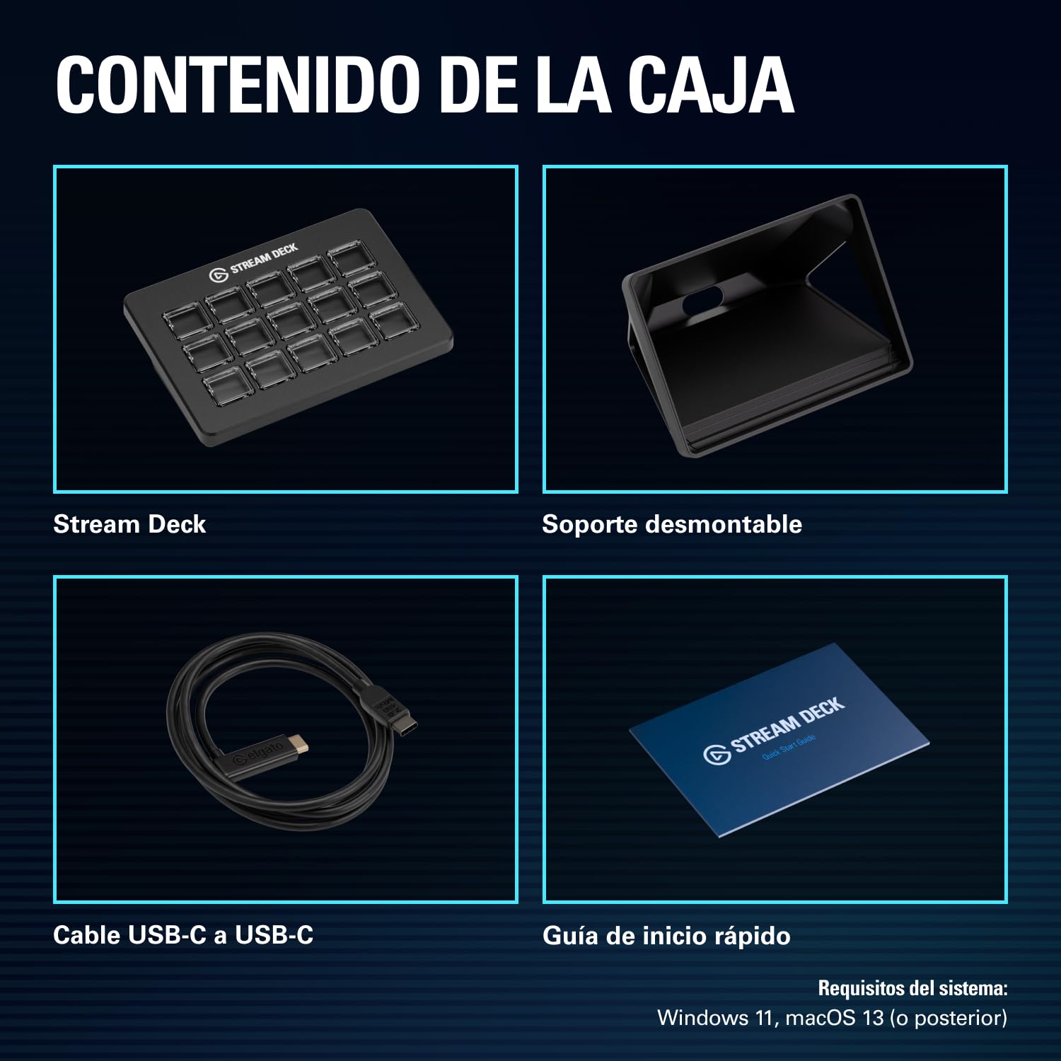 Elgato Stream Deck Scissor Keys, controlador de flujo