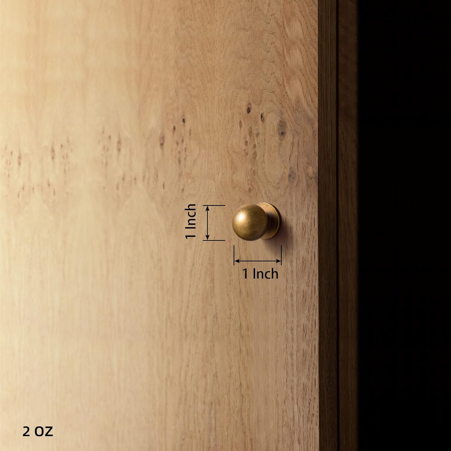 Goo-Ki 6 Pack Classic Round Cabinet Knobs - 1 Inch Solid Ball Drawer Knobs with Vintage Antique Brass Finish, Zinc Alloy Hardware for Kitchen, Furniture, Dressers