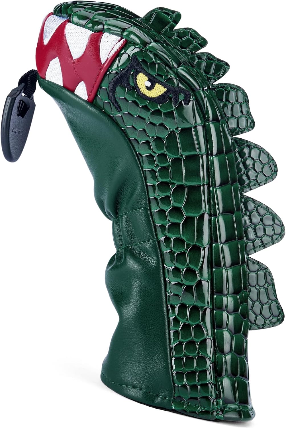 Golf Club Green Cartoon Tyrannosaurus Rex Driver, Fairway Wood, Hybrid and Putters Head Cover Dinosaur Shaped PU Leather Headcover