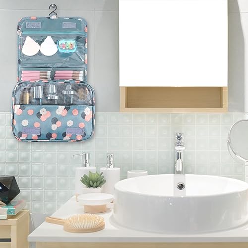 Vista 48 de Pengxiaomei Neceser de tocador, bolsa de cosméticos colgante impermeable, bolsa de maquillaje de viaje portátil, bolsa de maquillaje multifunción