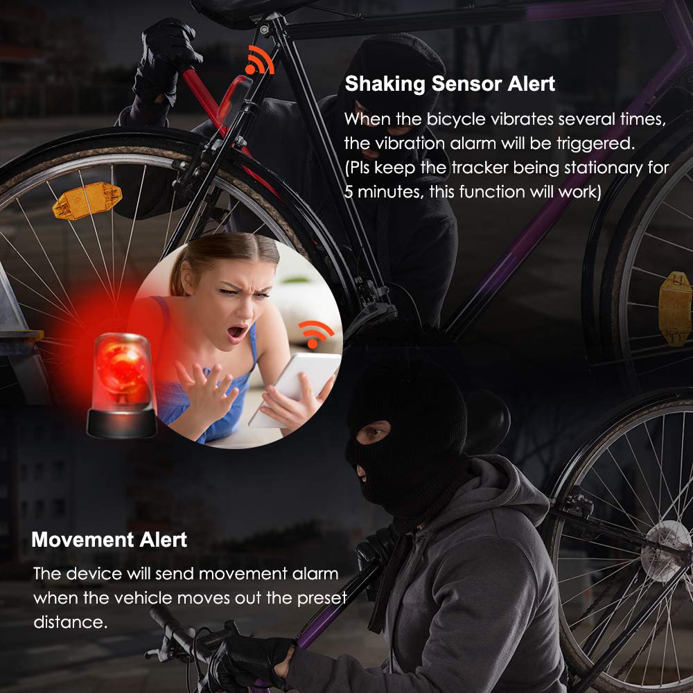 TKMARS TK906 GPS-Tracker Fahrrad, GPS Ortungsgerät für E-Bike Roller Motorrad Lenker, Echtzeit Peilsender und wasserdicht, 1800mAh-Akku, SOS-Alarm, kostenlose APP/Webplattform ohne ABO