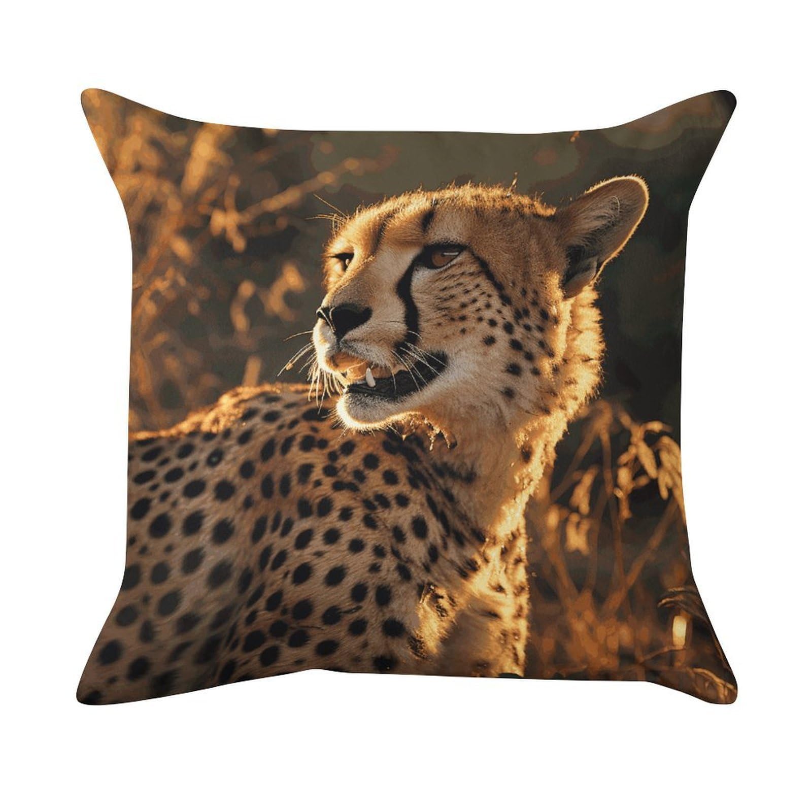 MUSM Cheetah Throw Pillow Cover Standard Pillowcases with Invisible Zipper Luxury Cozy Velvet Pillow Shams Ultra Soft Lumbar Pillows Shells Decorative Square Cushion Cases