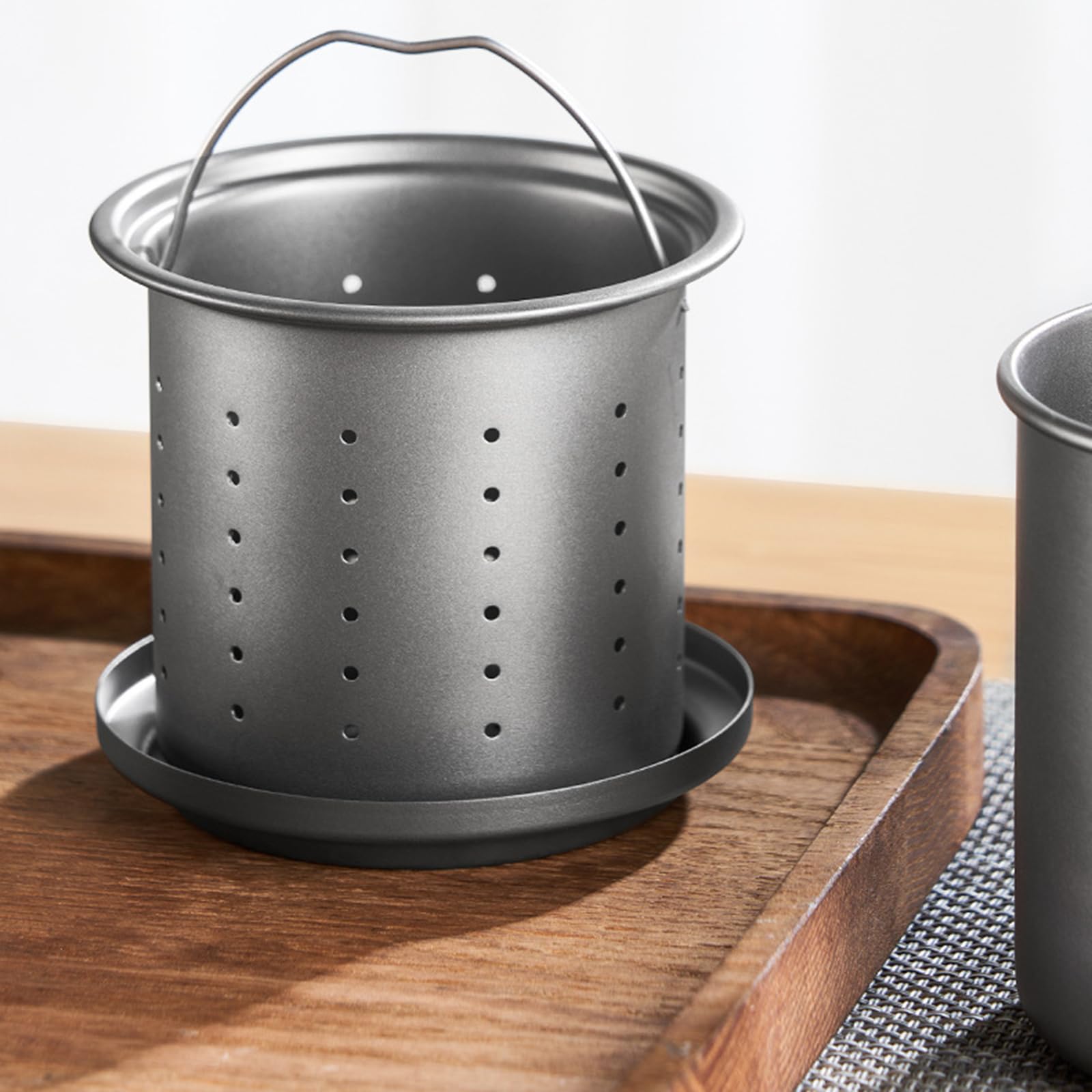 Gobelet de camping portable avec couvercle et poignée pliante, tasse à café pour la maison, le bureau et les voyages, isotherme