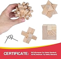 Vista 3 de Rompecabezas de rompecabezas para el cerebro, desafía tu mente con 5 rompecabezas para niños y adultos, juegos de coeficiente intelectual de metal