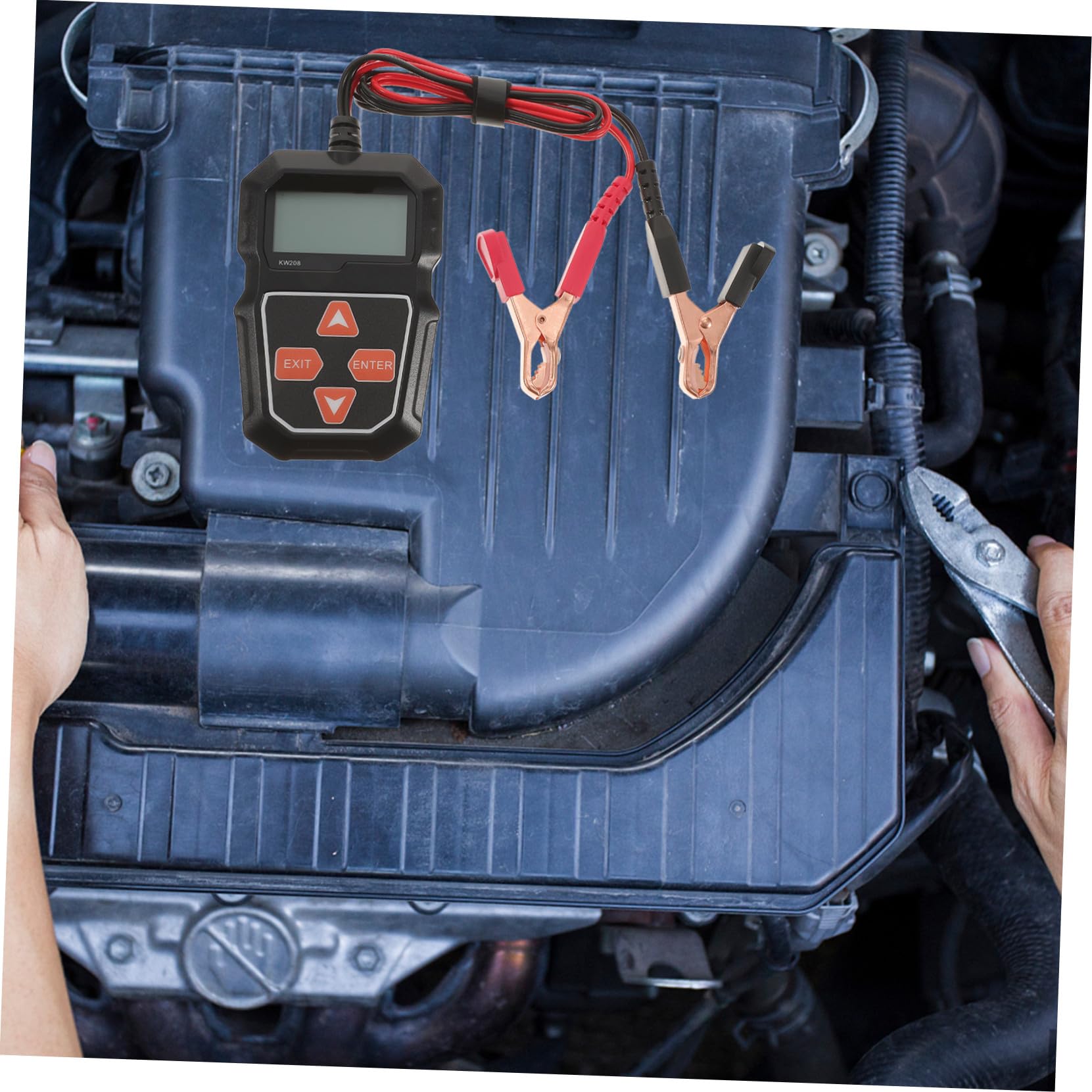 Tester per Batteria Auto 12v 2, 4 Pollici Nero Misura Resistenza | Strumento per Veicoli 12v, Abs ed Elettronica, Rileva stato Livello di Carica, 1 Pezzo