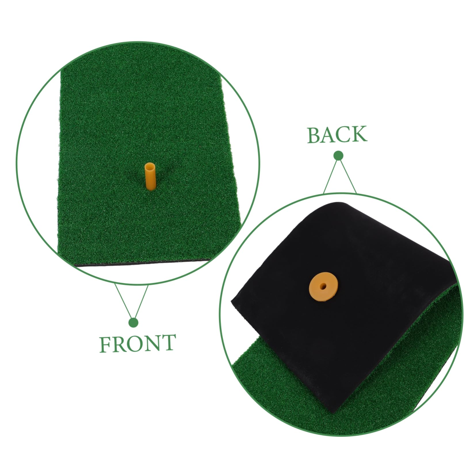 FOYTOKI Golf Practice Mat Golf Hitting Pad for Swing Training Odorless and Reusable Sbr Material