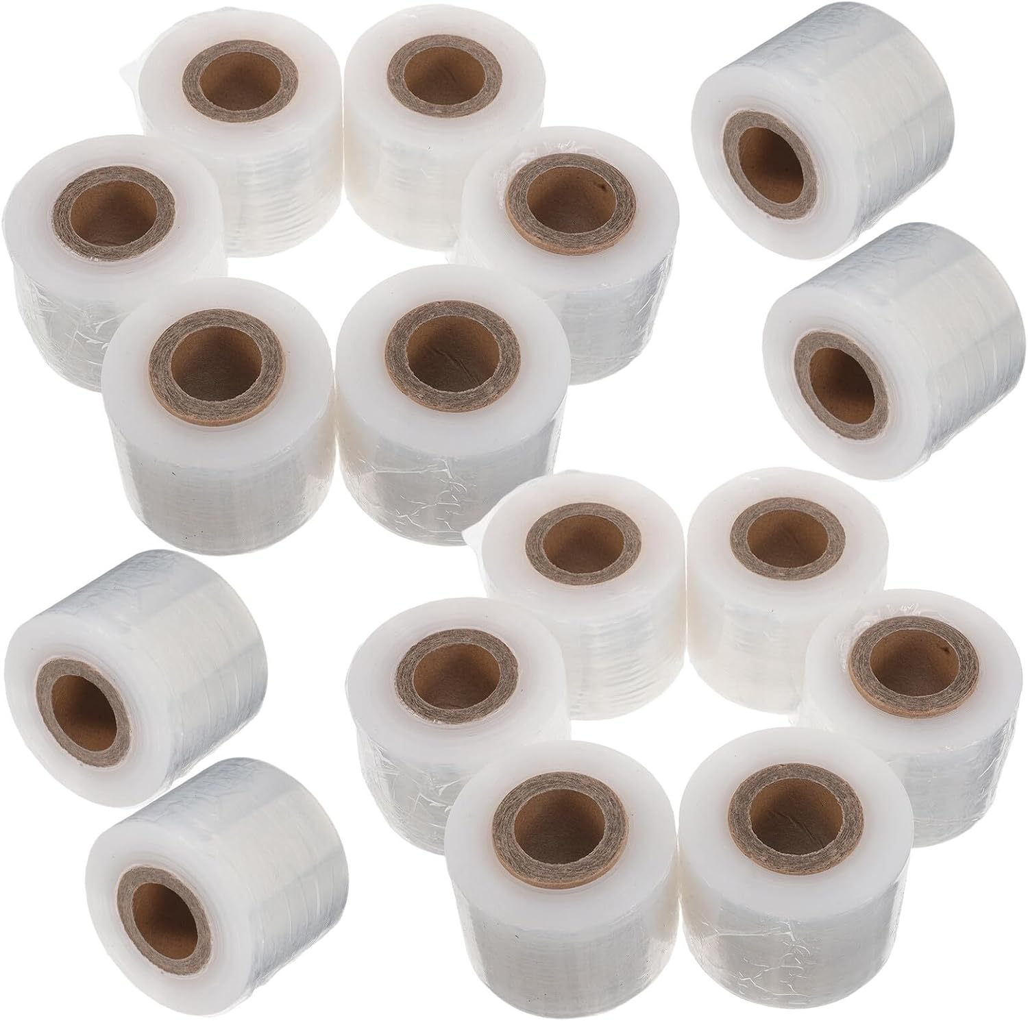 Healeved 16 Rolls Mini Food-grade Cling Wrap Film 5cm Wide Stretch Plastic Wrap for Takeout Packaging and Kitchen Food Storage
