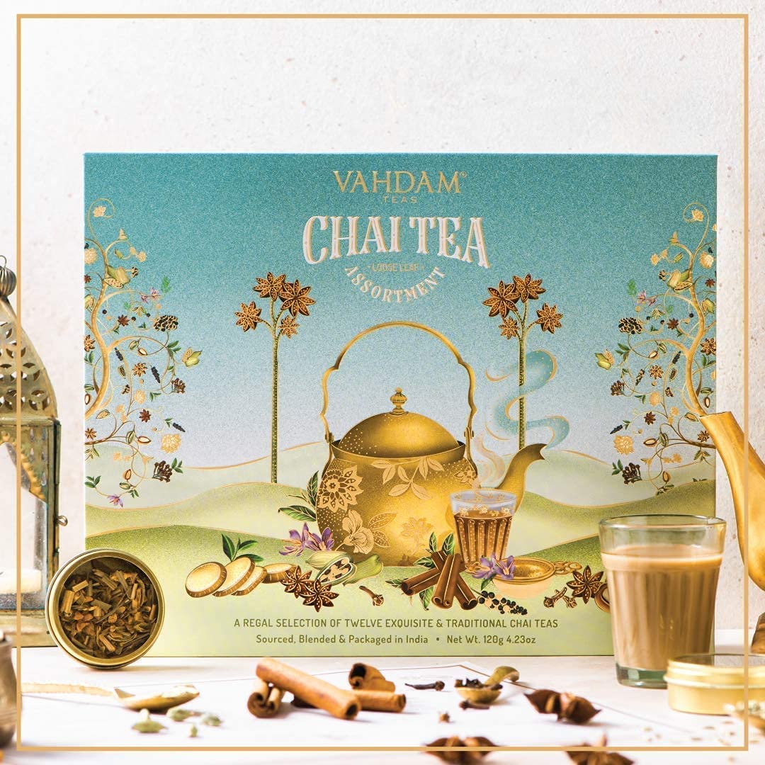 VAHDAM, Tea Assortment Gift Set Fathers Day Tea Gift Set 12 Assorted