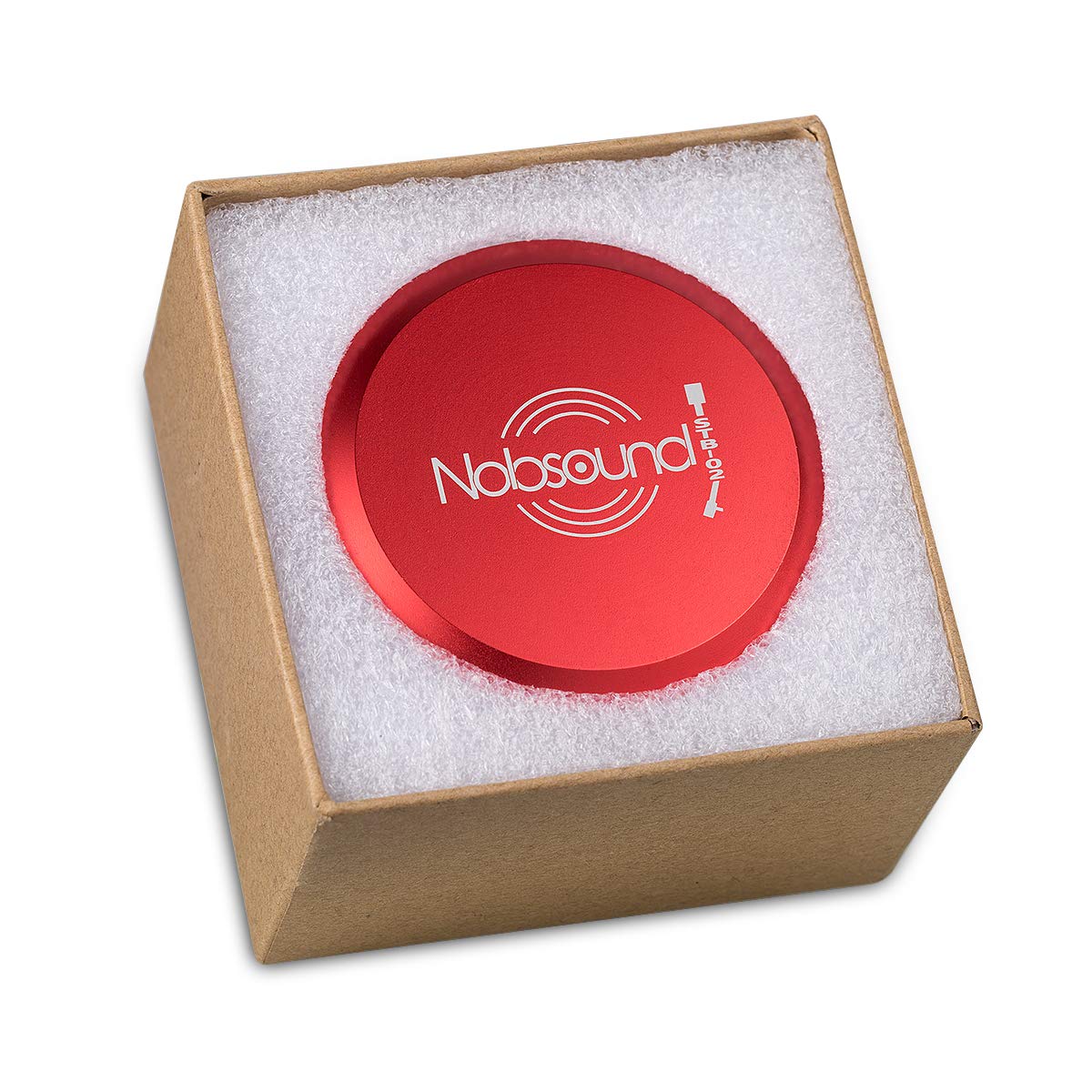 Nobsound LP Vinyl Turntable Disc Stabilizer Record Weight Metal Matte Black - Sospensione del pannello sonoro nero (rosso)