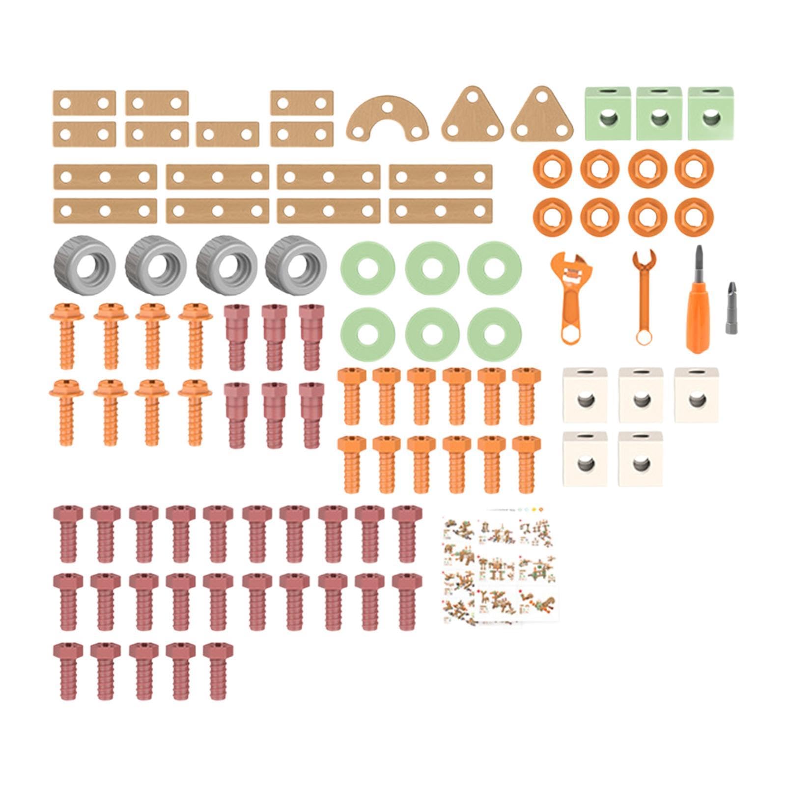 Kit de Herramientas para niños, Juego de construcción, Juguetes educativos para el Desarrollo Infantil, 100 Uds.