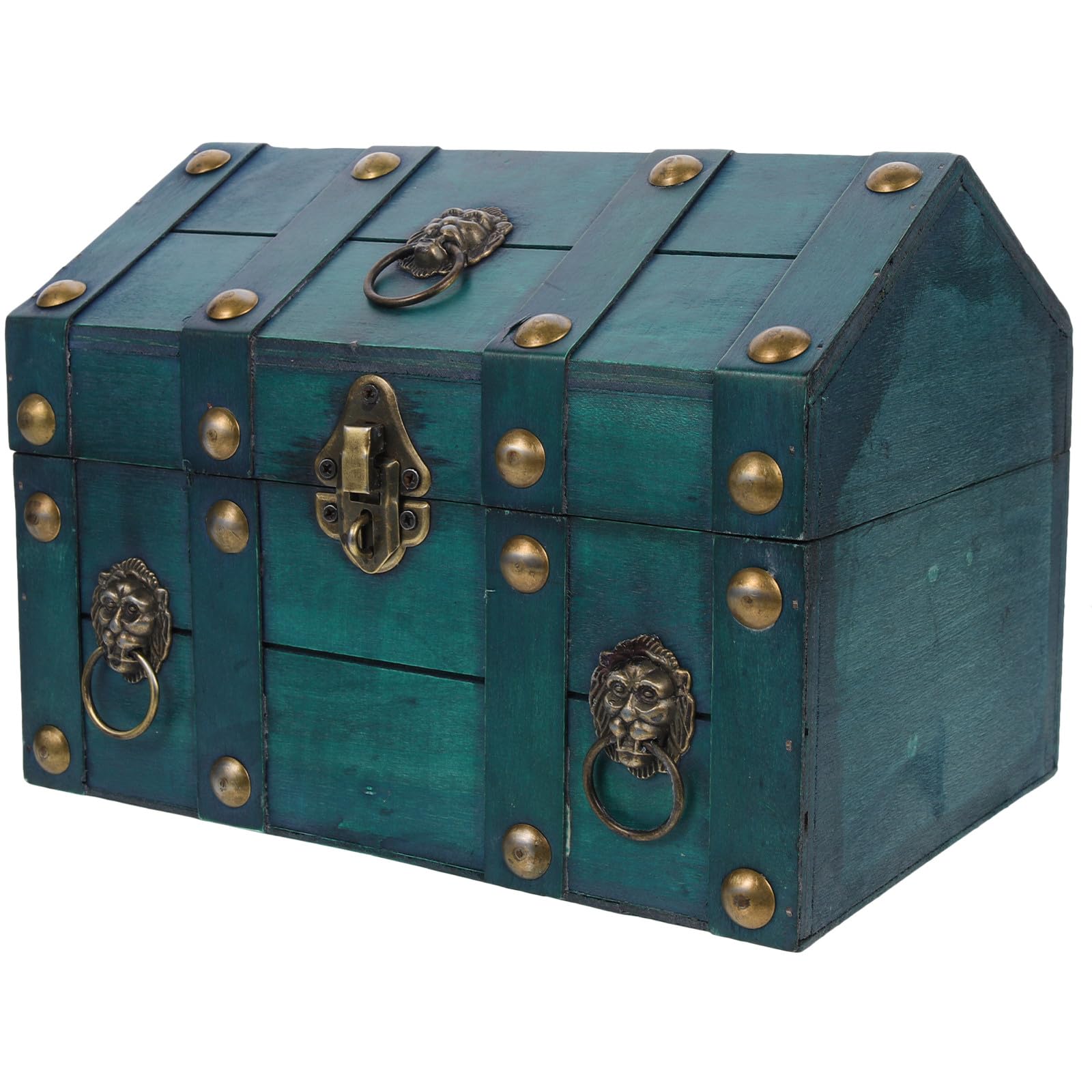 Cofanetto Portagioie in Legno Verde, Stile Retrò Vintage