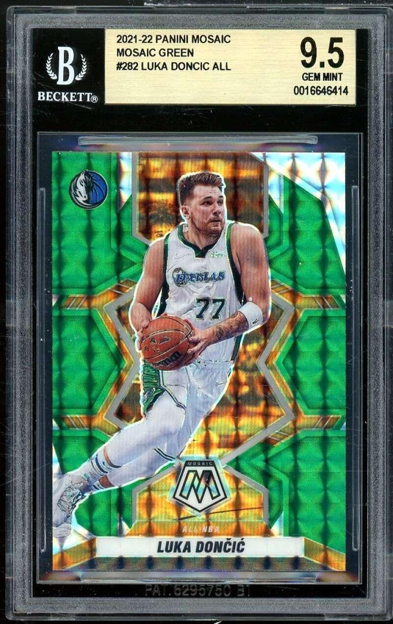 Luka Doncic Card 2021-22 Panini Mosaic Mosaic (pop 5) #111 BGS 9.5 - Unsigned Basketball Cards