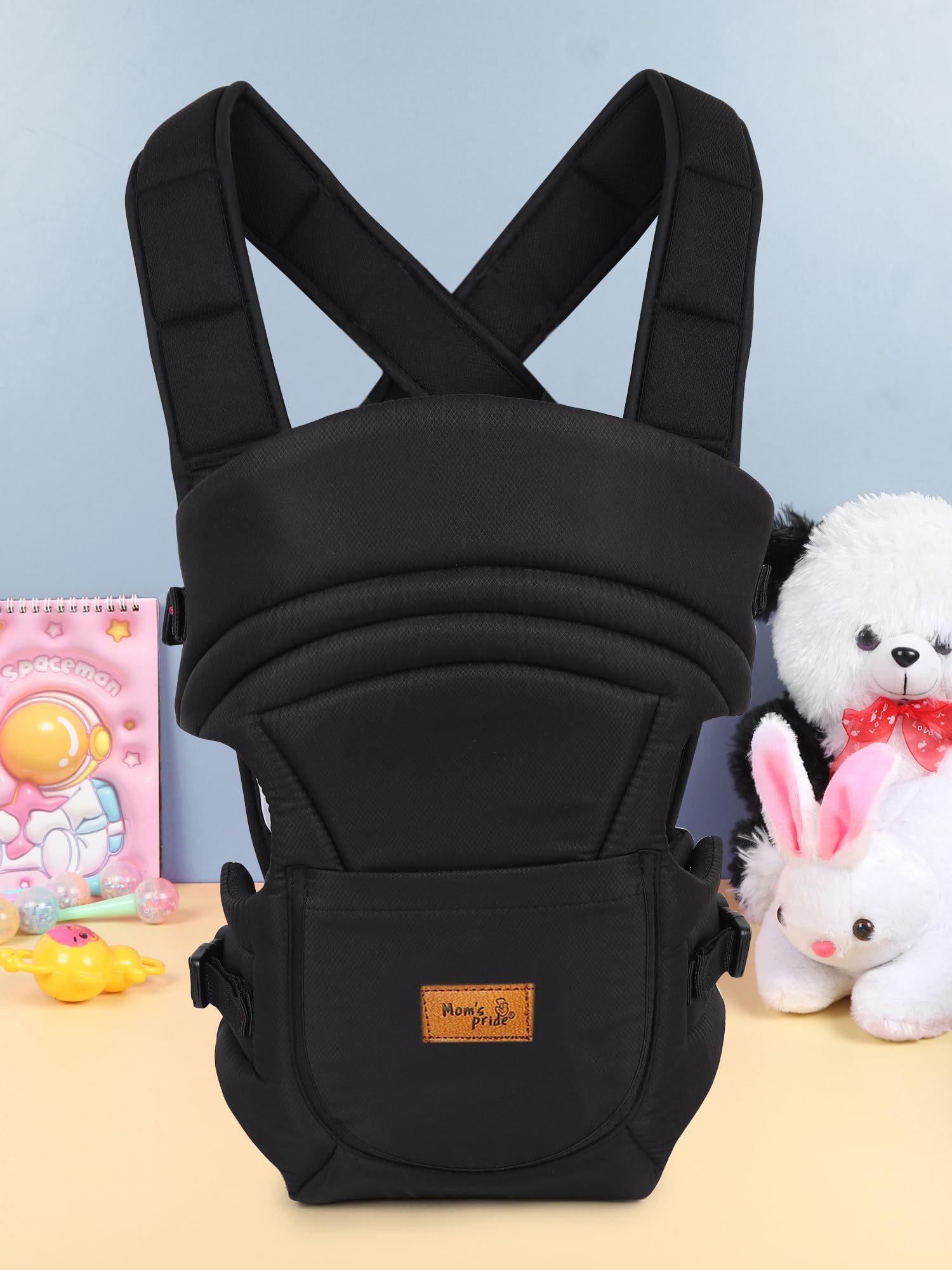 Mom's Pride 3 in 1 Baby Carry Bag Backpack Sling Back Position- Front Position Carrier (Black-TB), Infant - Image 2 thumbnail
