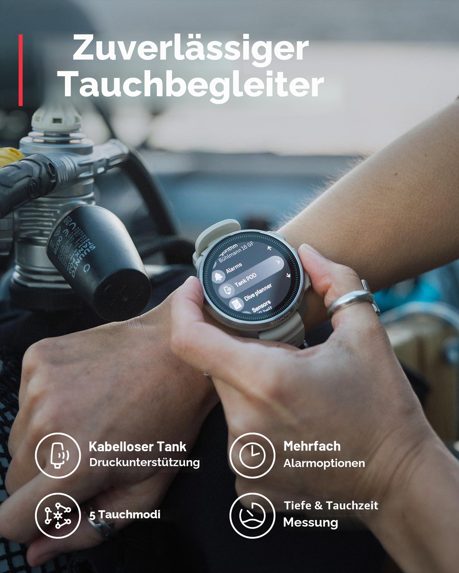 SUUNTO Unisex – Erwachsene Ocean Swimcomputer, All Black, Einheitsgröße