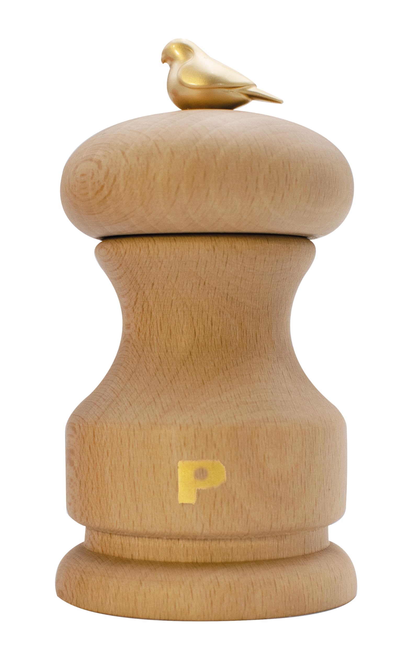 Moulin à poivre avec broyeur réglable Bisetti 11cm en bois de hêtre authentique