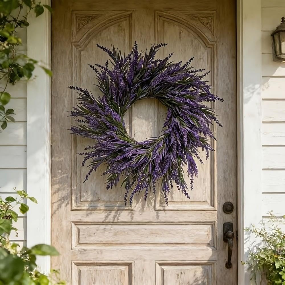 para corona de Lavanda Plástica 60x60cm para decoración Puerta