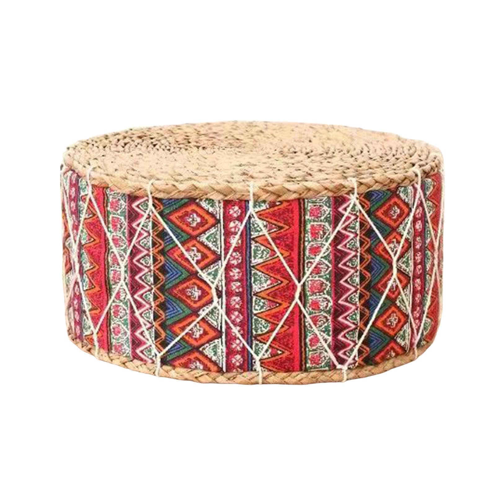 ATORSE Meditation Cushion Portable Woven Tatami Floor Mat for Outdoor Prayer Indoor Red-image-23