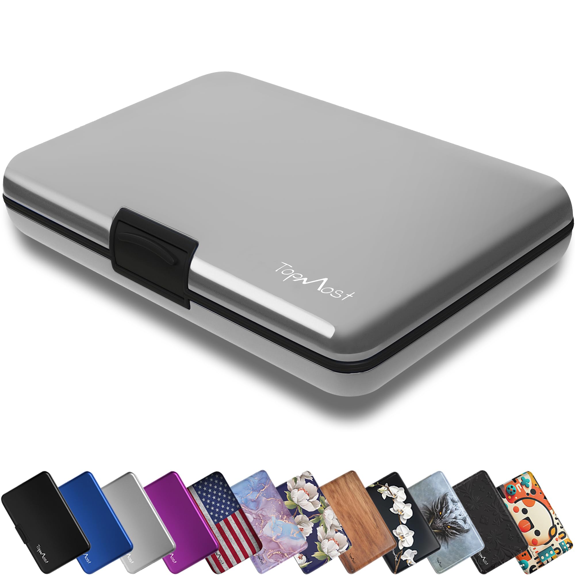 Aluminum Wallet, Card Case Wallet, Metal RFID Credit Card Holder for Men & Women, 6 Cotton Slots for 12 Cards And Bills, Rfd Protective